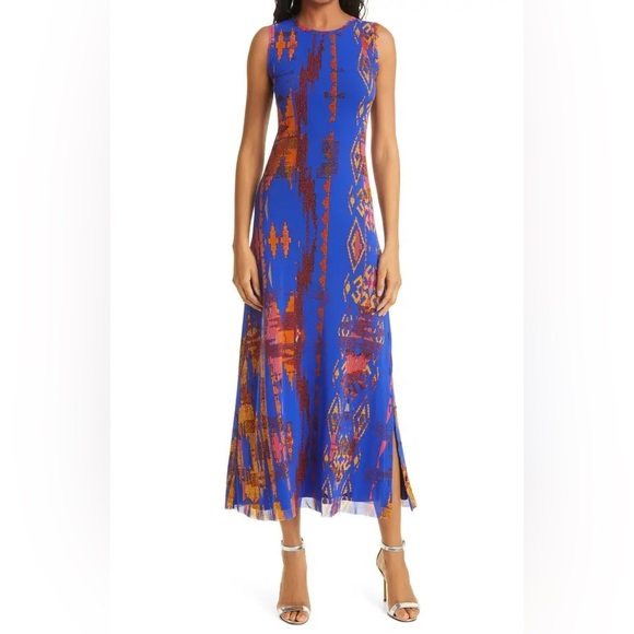 Fuzzi Dresses & Skirts - Fuzzi Ikat Mesh Dress
